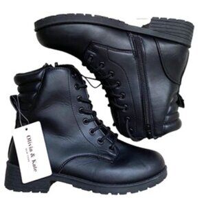 Olivia & Kate Leanna-22L Combat Women's Boots Black Size 6